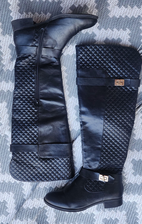 Women's Black Over the Knee Boots - Size 11 - photo 4