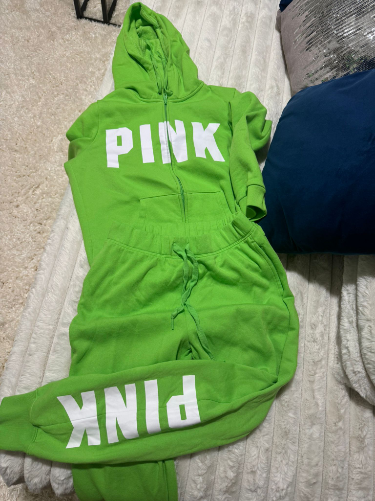Pink Hoodie and Pants Set