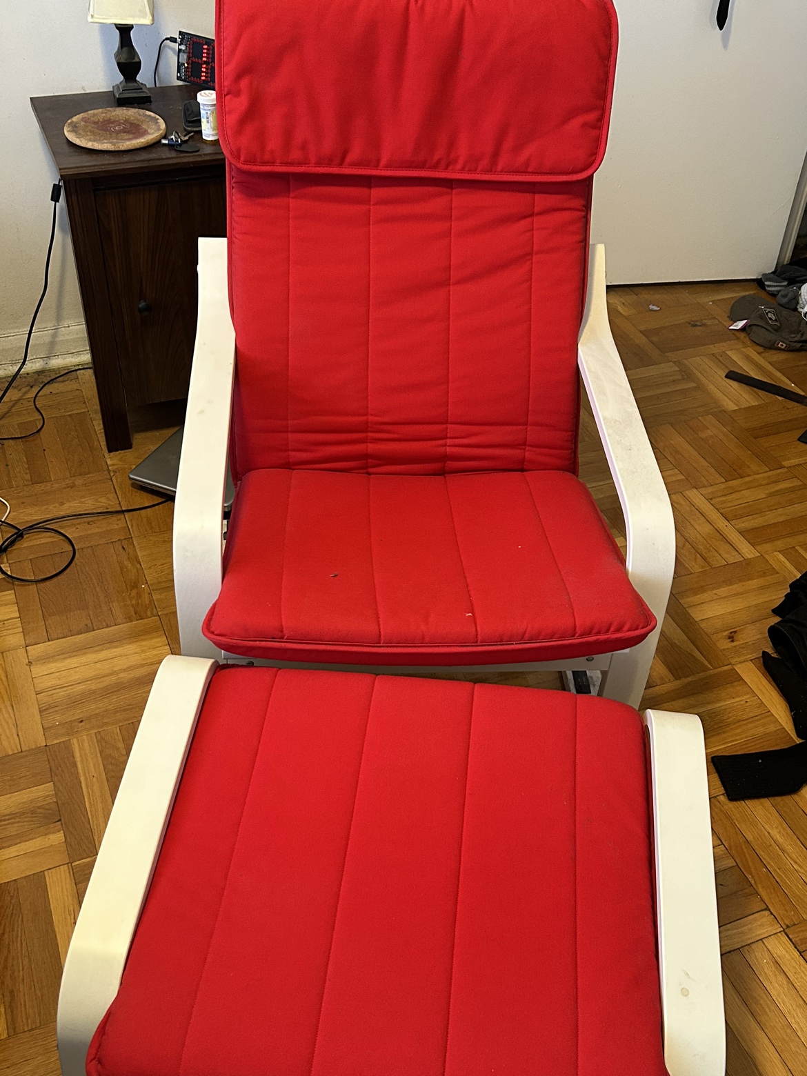 IKEA Poang chair and footrest