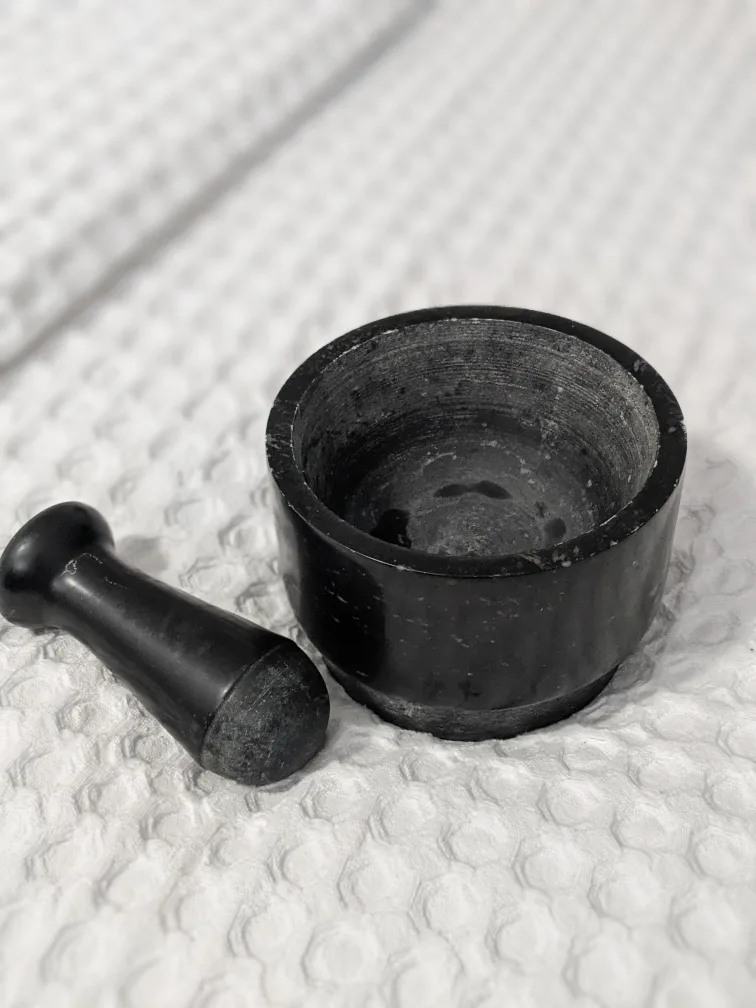 Black Marble Mortar and Pestle thumbnail