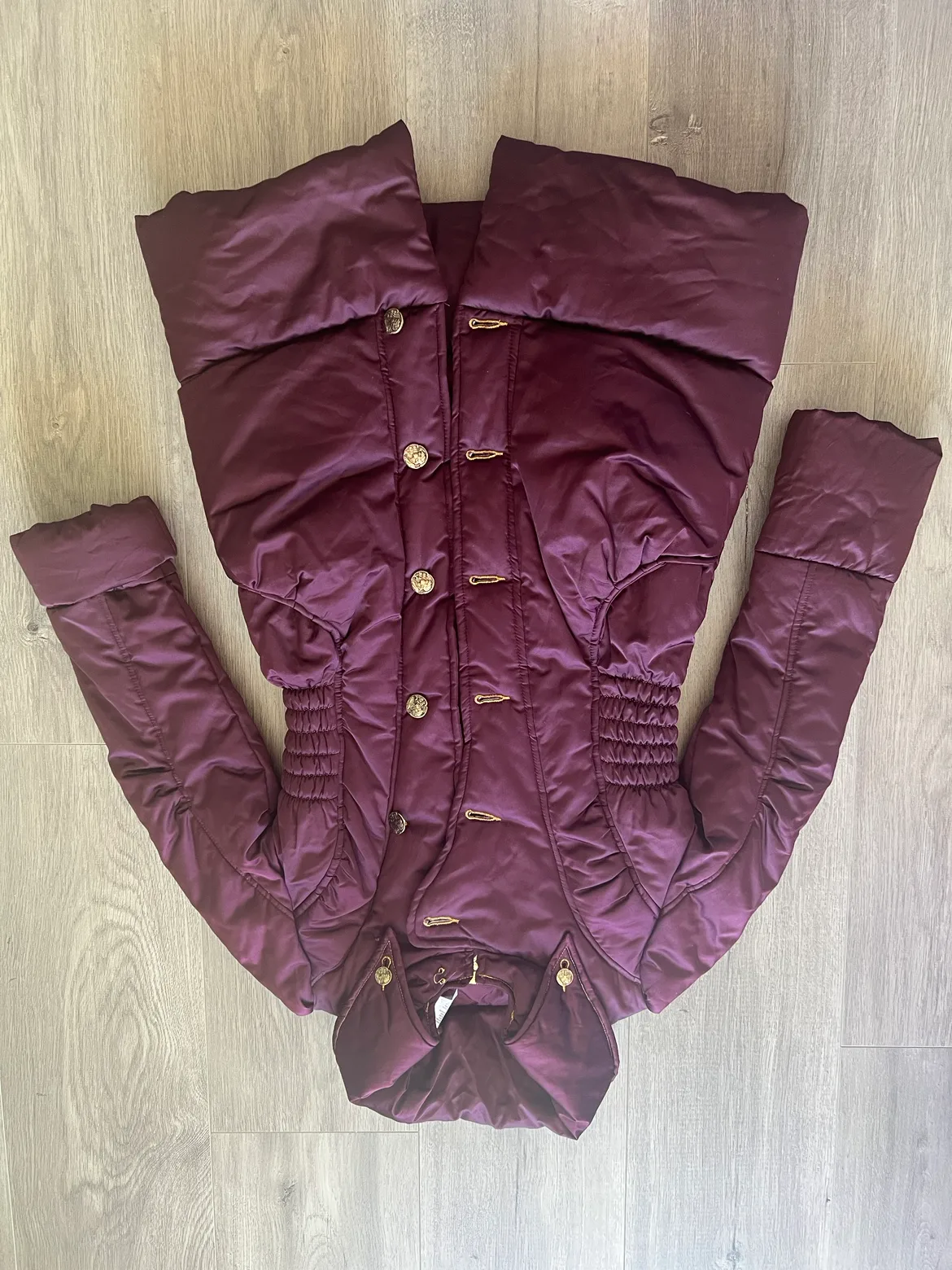 Miss Sixty Burgundy Puffer Jacket Size 4 Years image indicator(7)