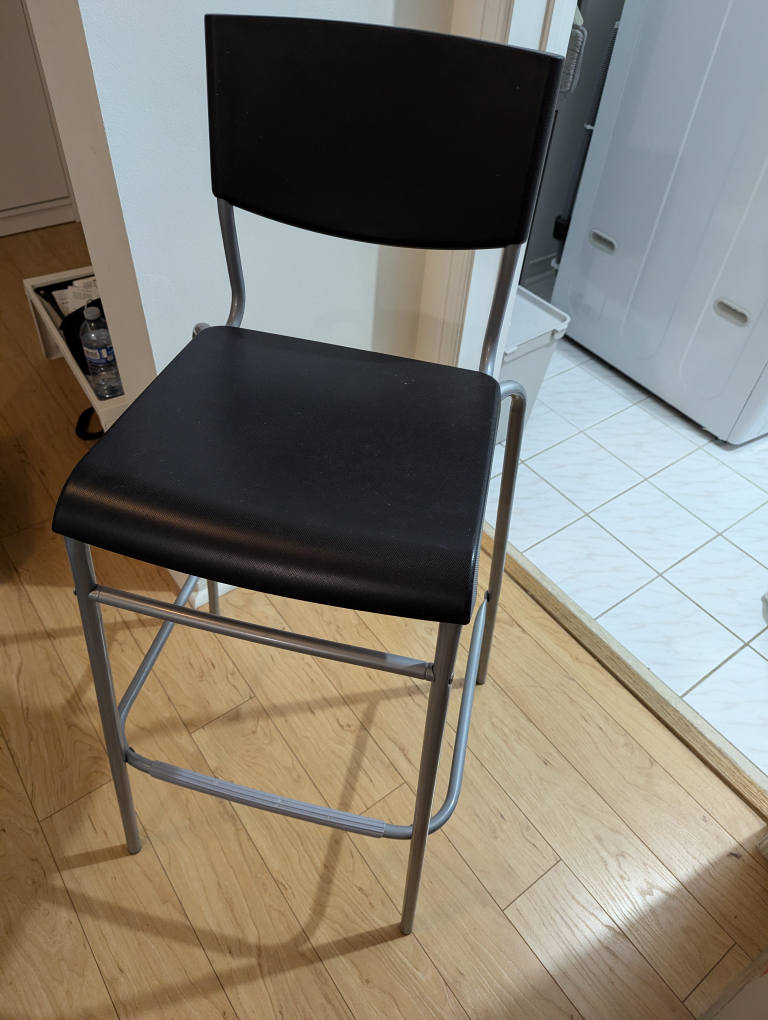 Black and Silver Bar Stool