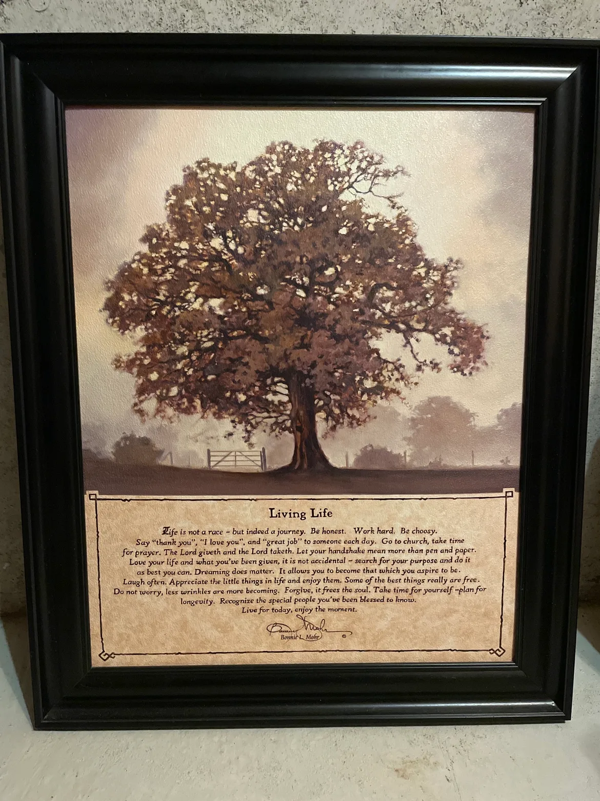 Framed Print of Tree with Quote thumbnail