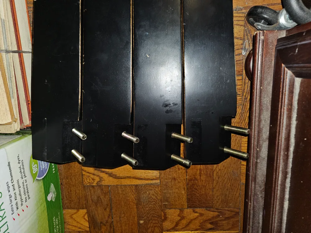 Wood Dining Table Legs w/washers and nut image indicator(2)