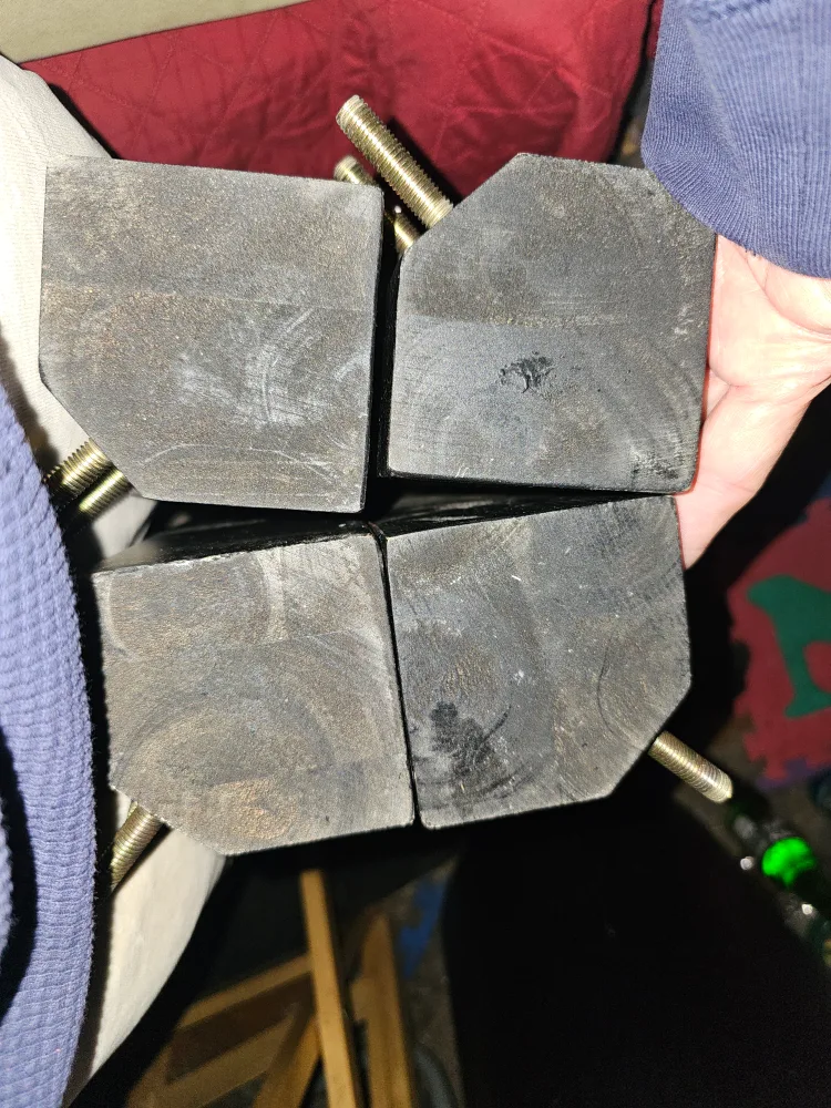 Wood Dining Table Legs w/washers and nut image indicator(4)