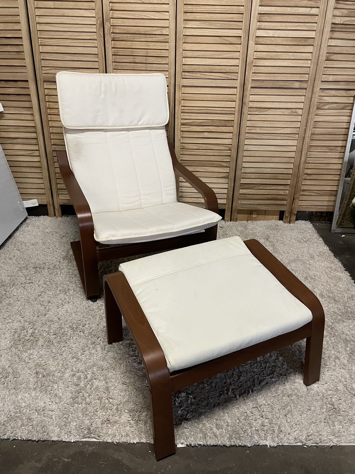 IKEA Poang Armchair and Ottoman - photo 2