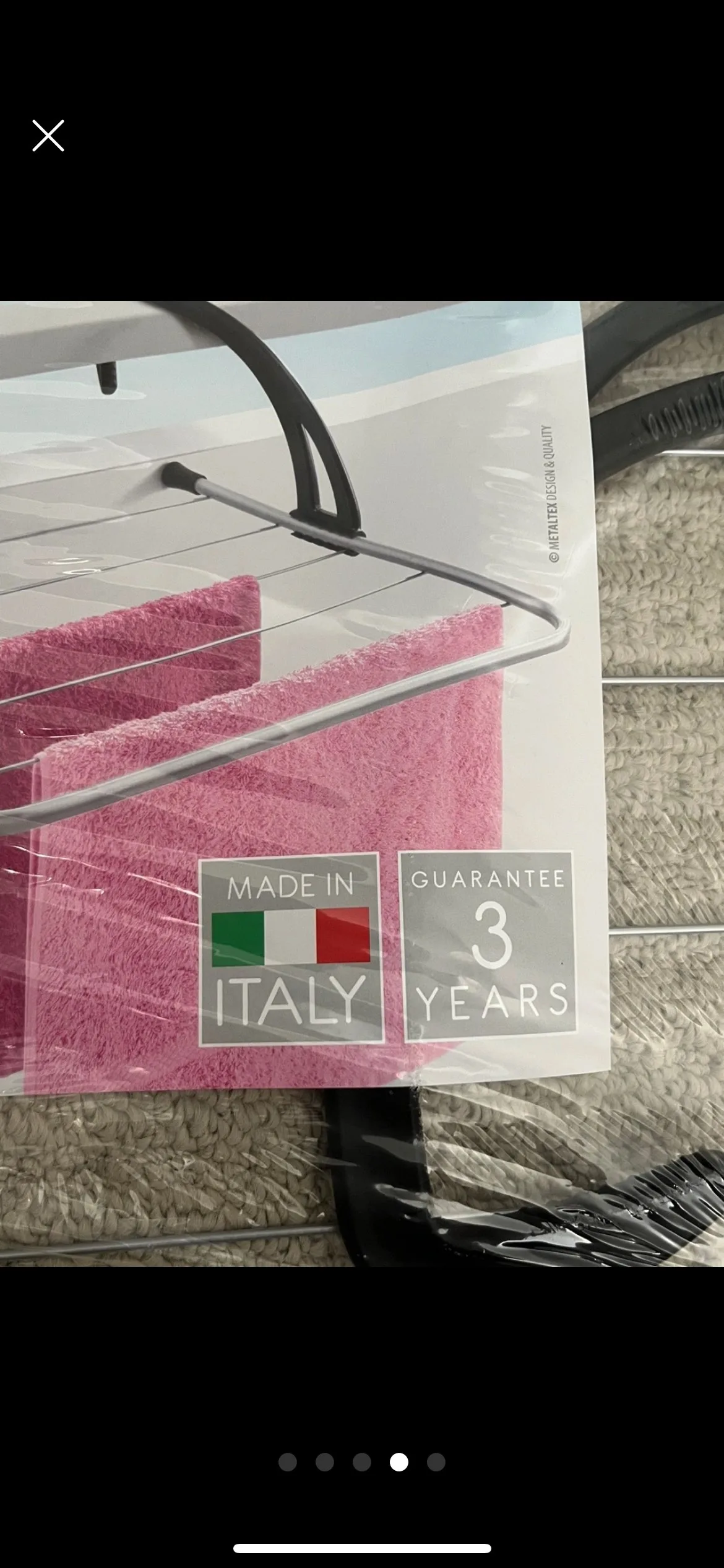 Brand new Portable-over-the-door drying rack. Made in Italy image indicator(2)