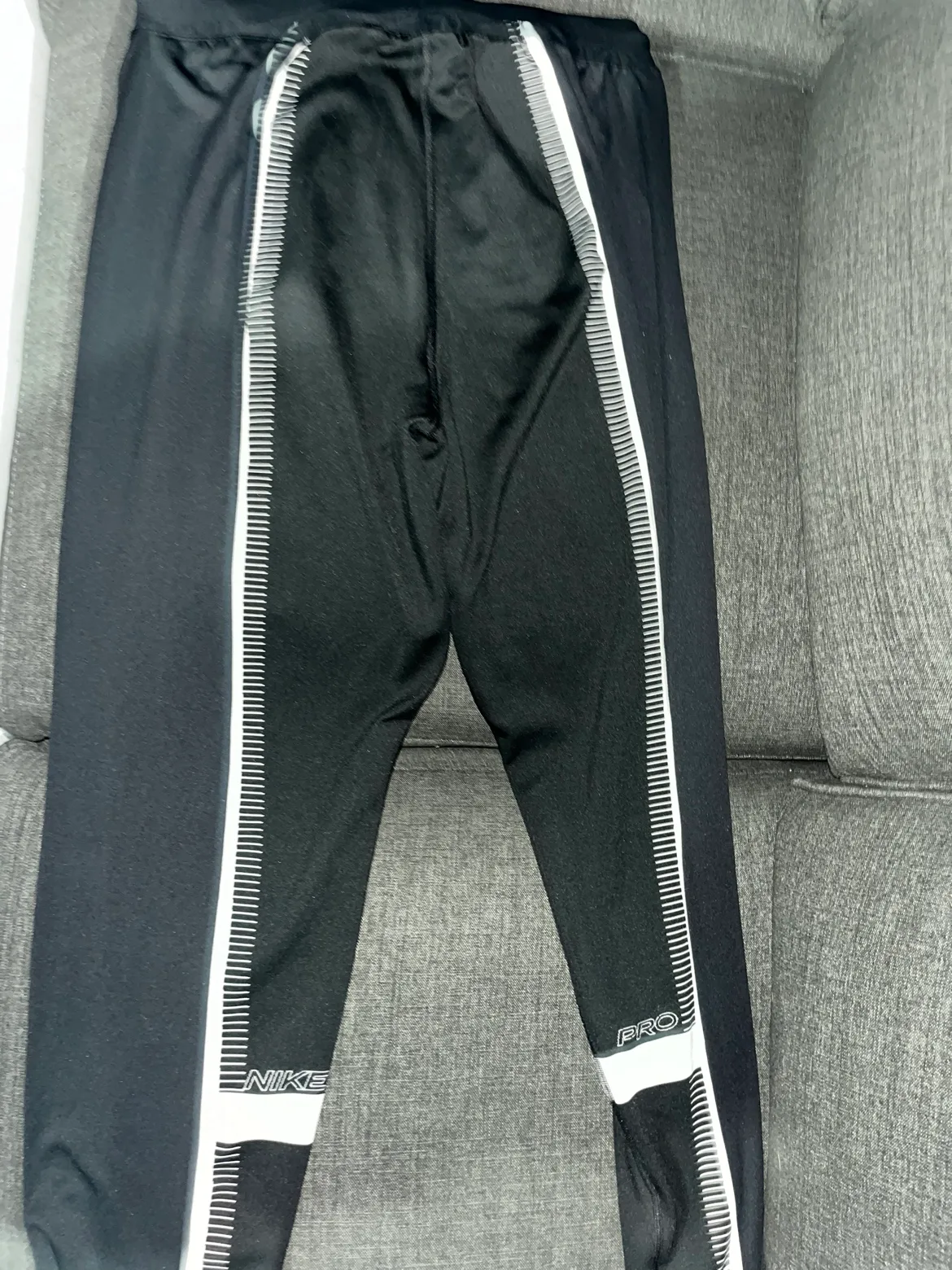 Nike Dri-FIT Running Tights - Black & White image indicator(7)