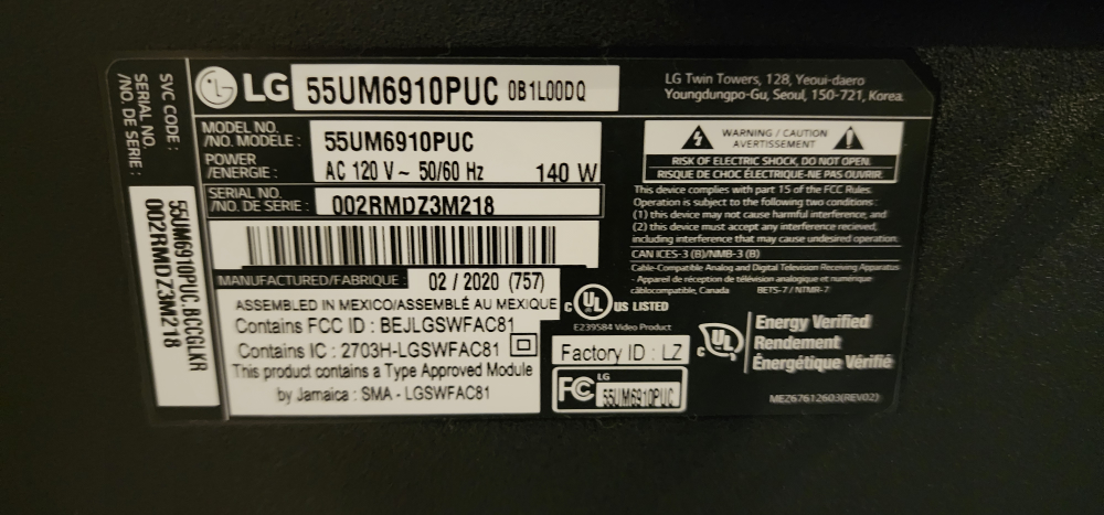 LG 55 Inch Smart TV with Stand - photo 2