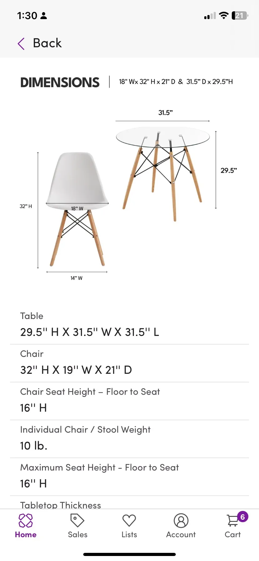 Eiffel Tower - 5 Piece Dining Set image indicator(3)
