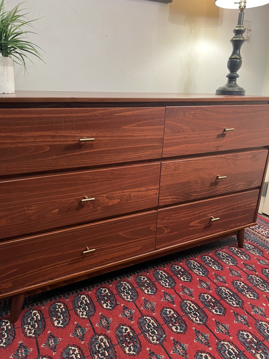 Mid-Century Cherry 6 Drawers Dresser - photo 2