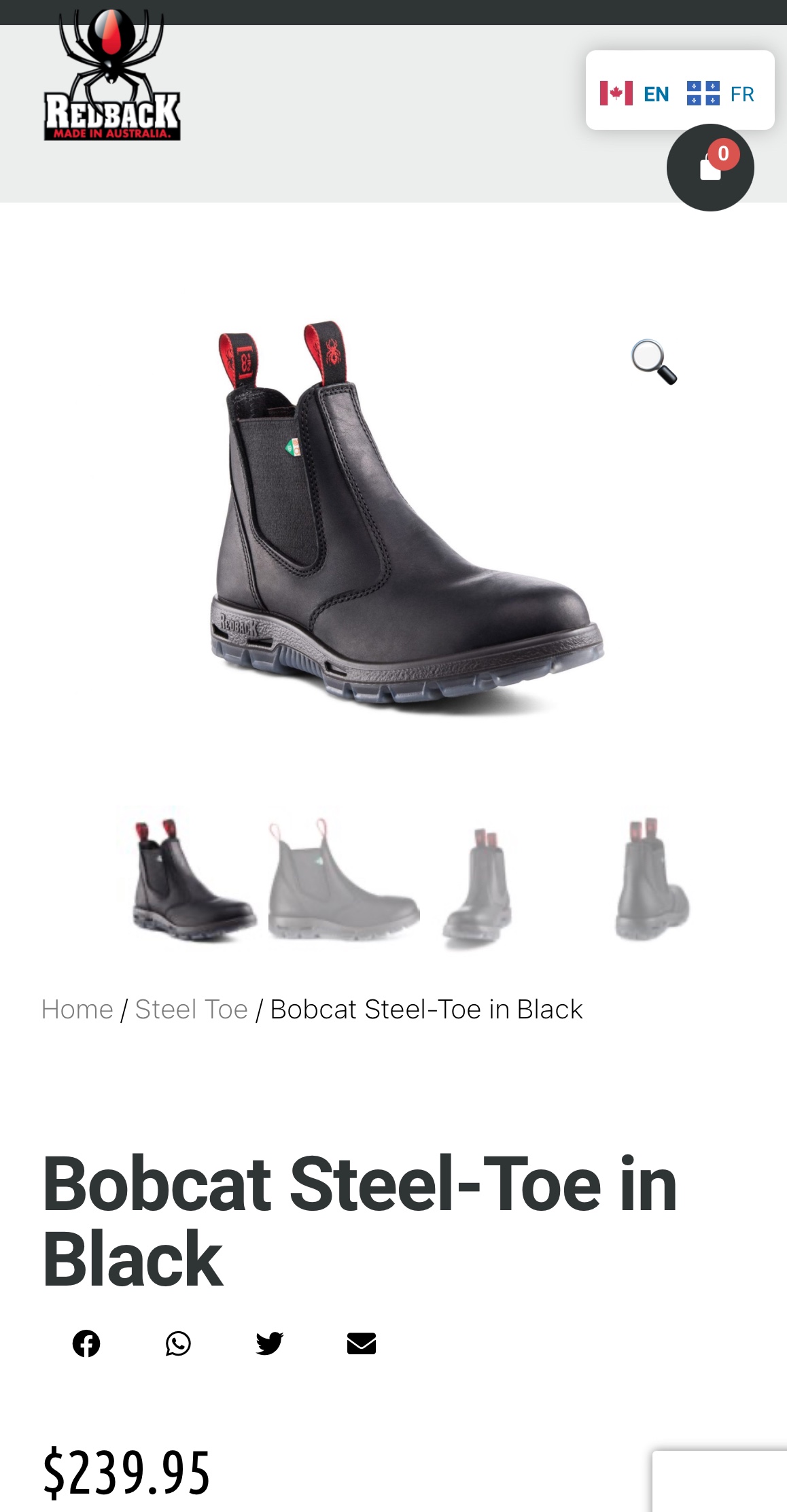 Redback Steel-Toe Boots