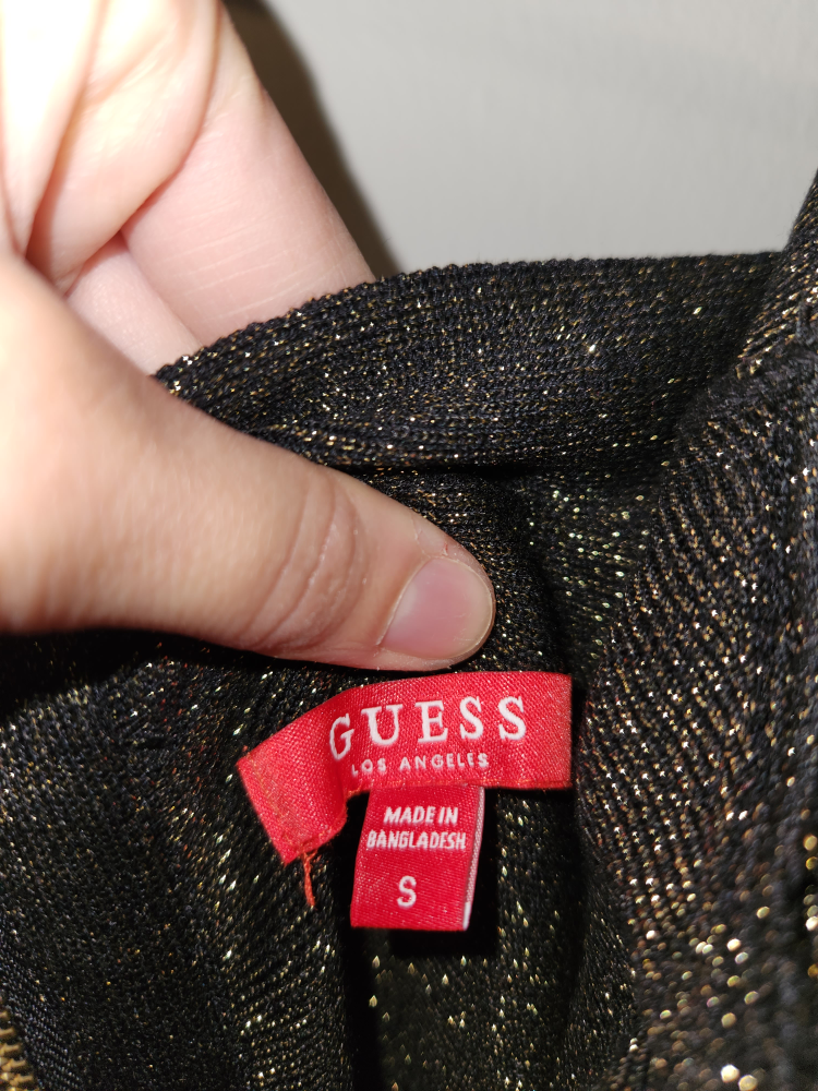 GUESS Gold Mini Glitter Dress Size Small - photo 4