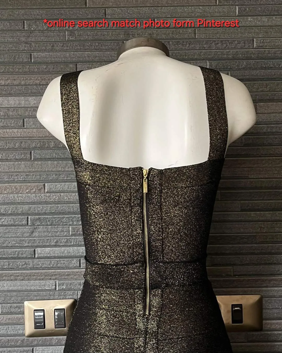 GUESS Gold Mini Glitter Dress Size Small thumbnail