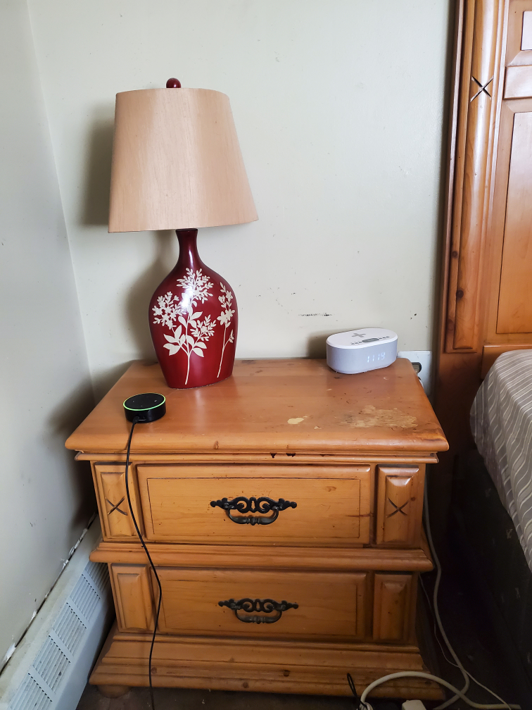 Wooden Nightstand and Queen size headboard - photo 2
