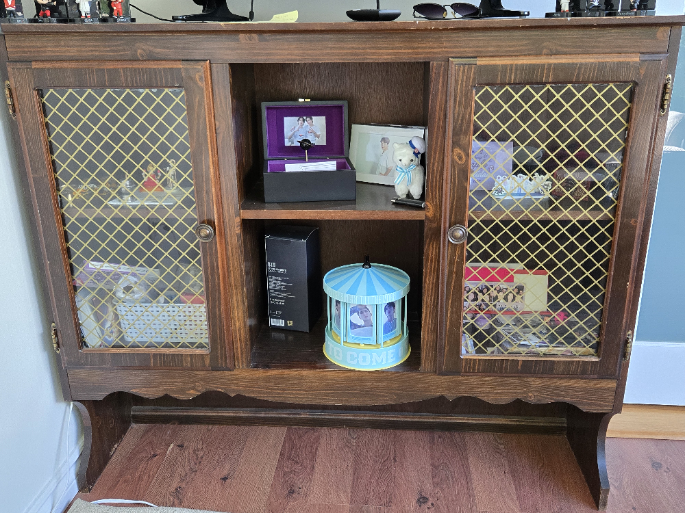 Wooden Cabinet with Glass Doors