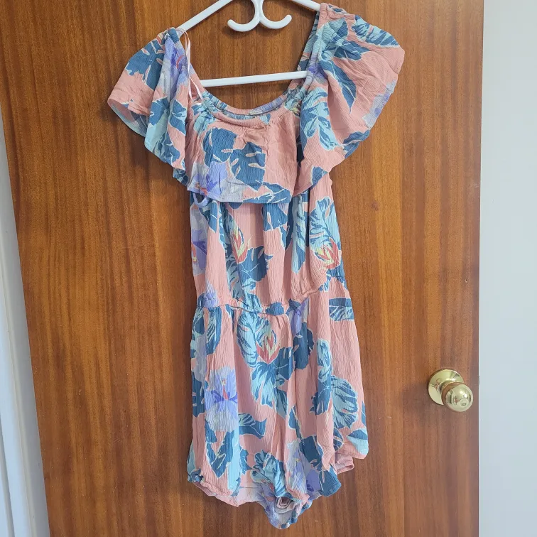 Floral Print Off-the-Shoulder Jumpsuit thumbnail
