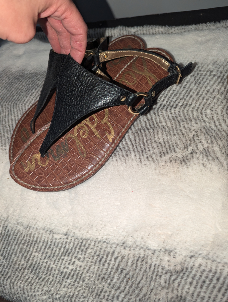 Sam Edelman Black Leather Sandals