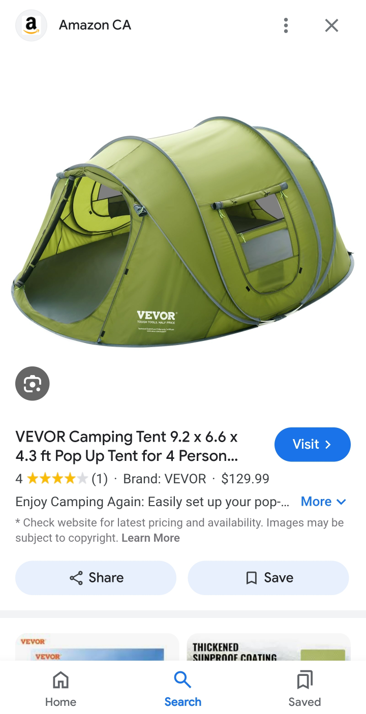 VEVOR 4 Person Pop Up Camping Tent - photo 5