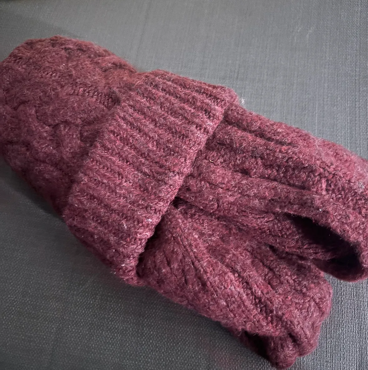 Burgundy Knit Beanie thumbnail