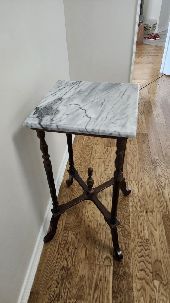 Vintage Marble Top Side Table