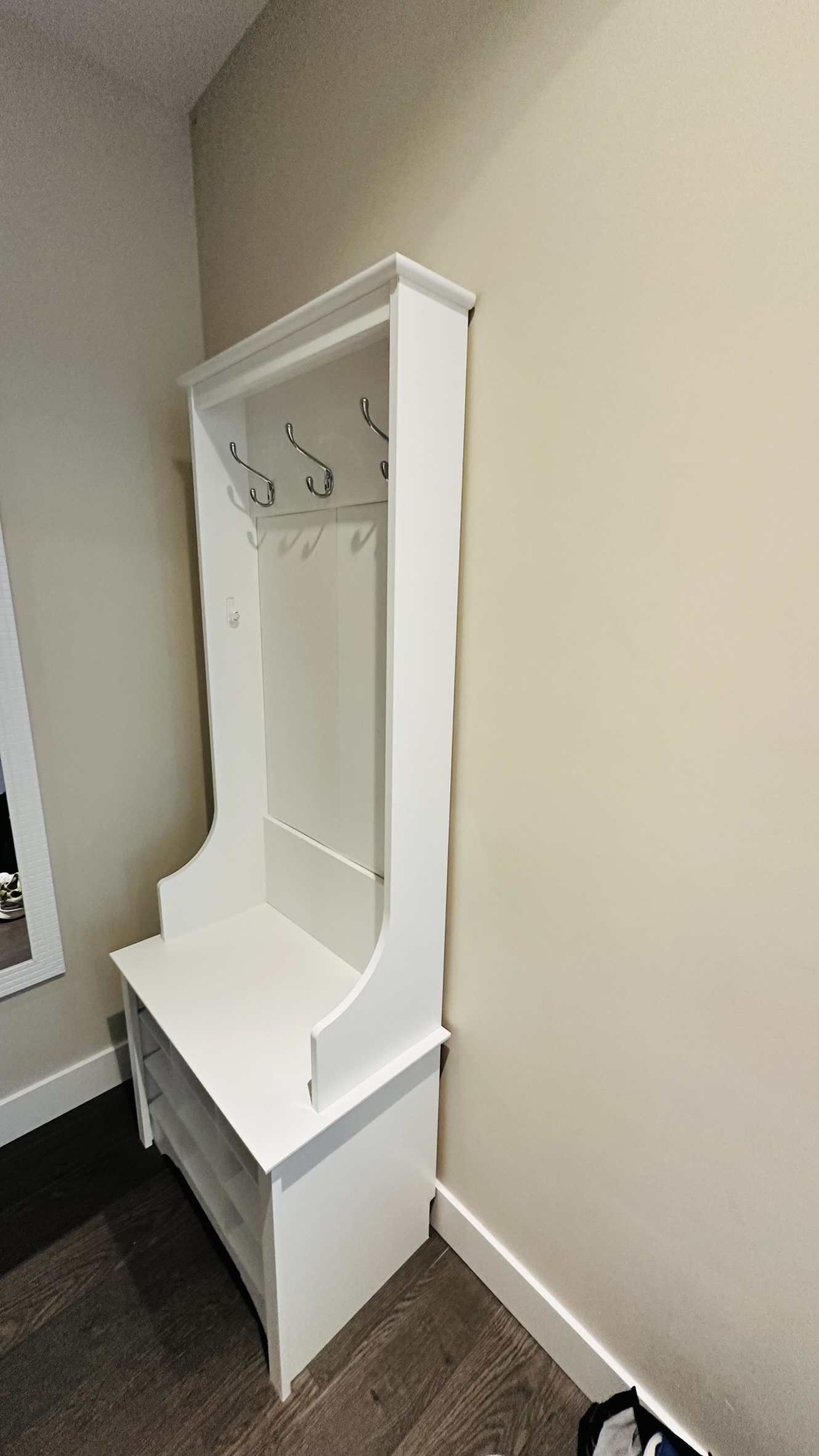 White Hall Tree with Shoe Storage - photo 2