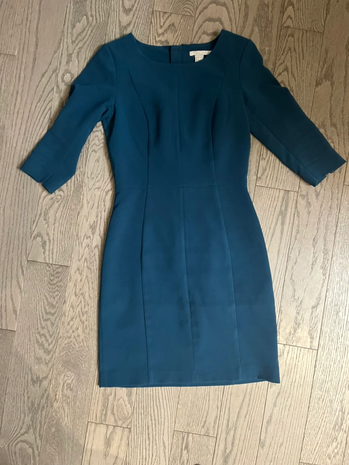 MOVING SALE H&M Teal Fitted Dress thumbnail