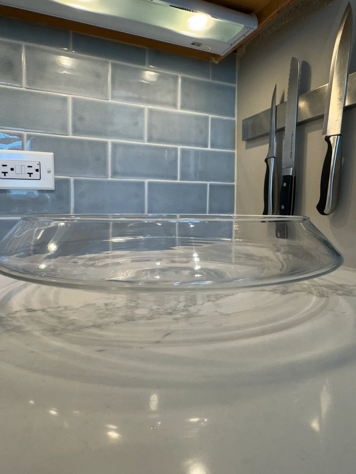 Large Crate & Barrel Glass Bowl thumbnail