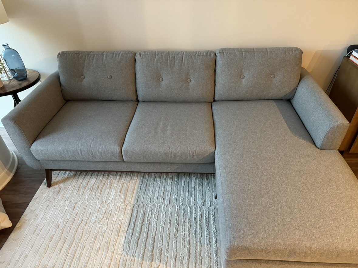 Grey Sectional Sofa, Reversible Chaise - photo 3