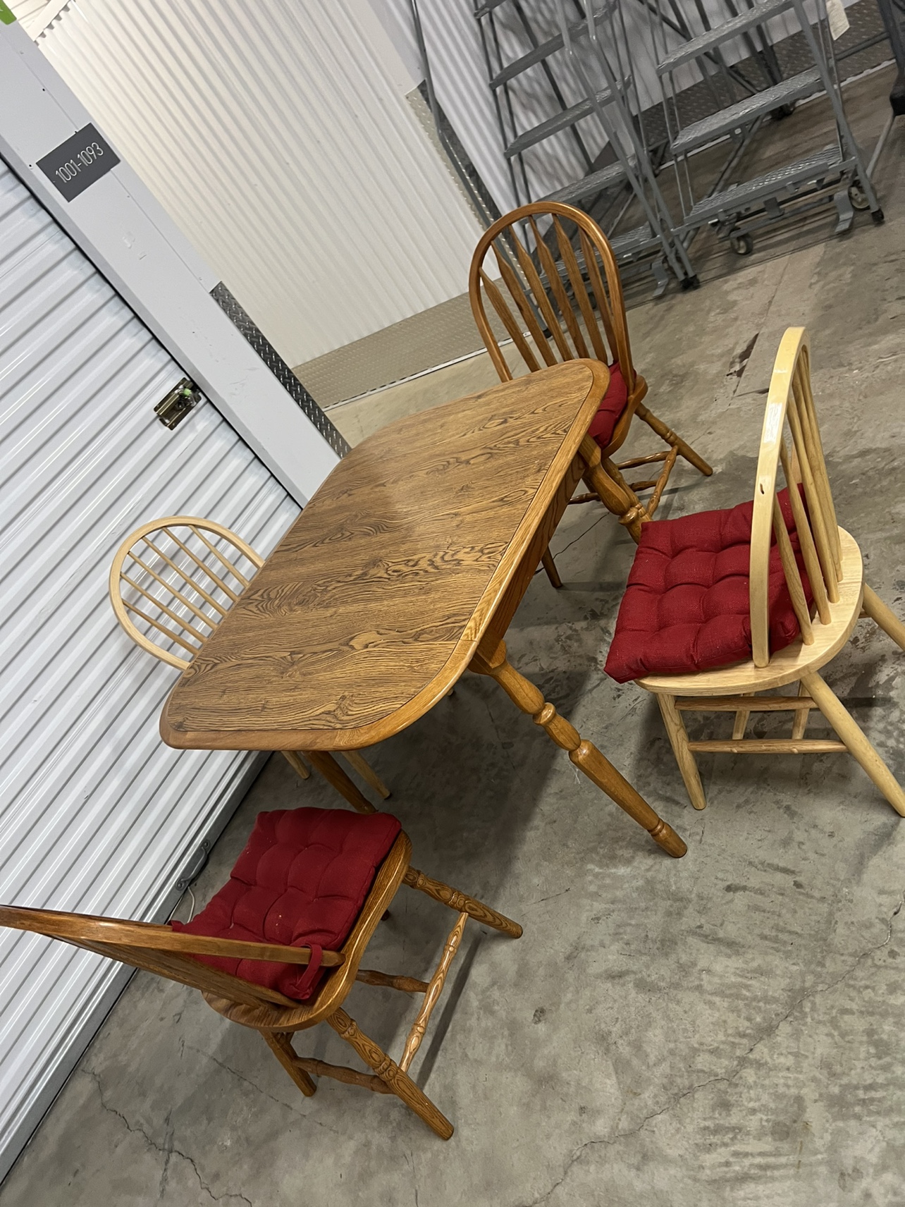 Wooden Table and Four Chairs