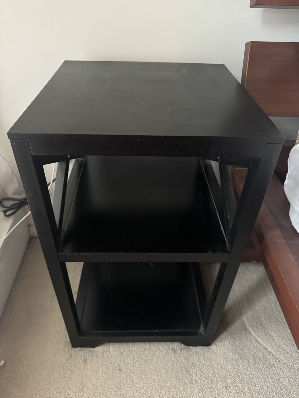 Black Nightstand End Table set of 2 - photo 2