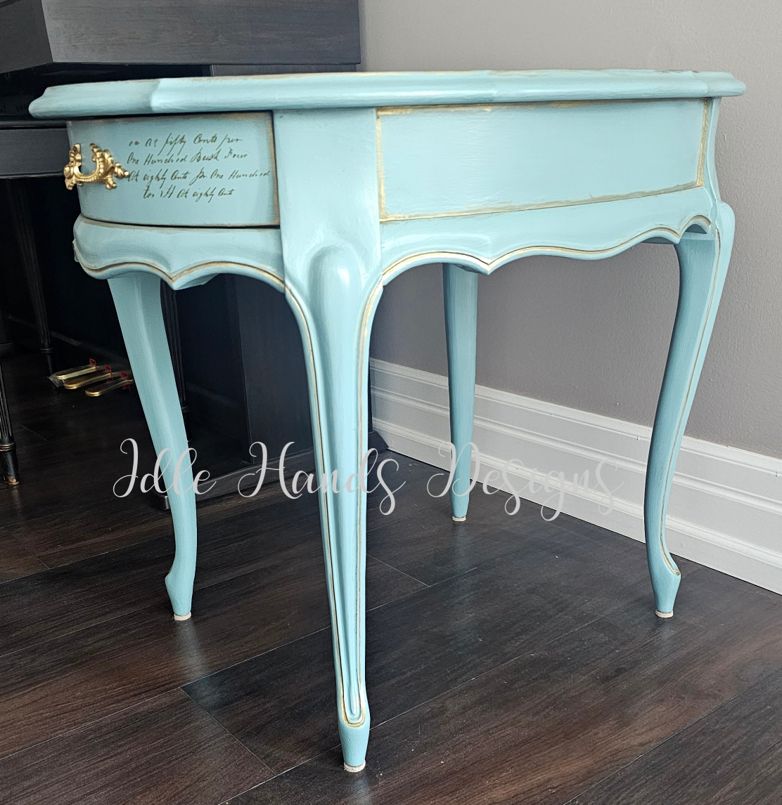Custom Designed - Calming Blue Accent Table - photo 3