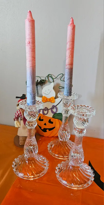 Glass Swirl Candle Holders 🕯 image indicator(6)