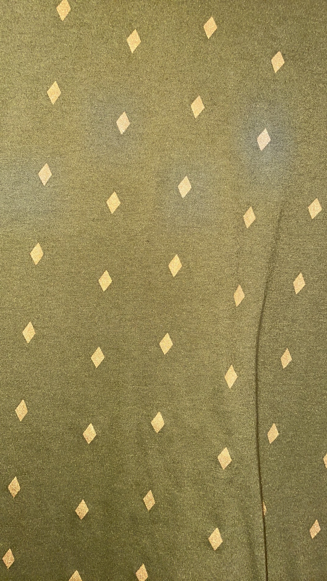 Green Shirt with Gold Diamond Pattern - photo 2