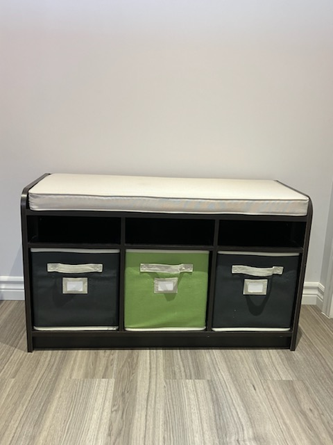 Storage Bench with Cushioned Seat