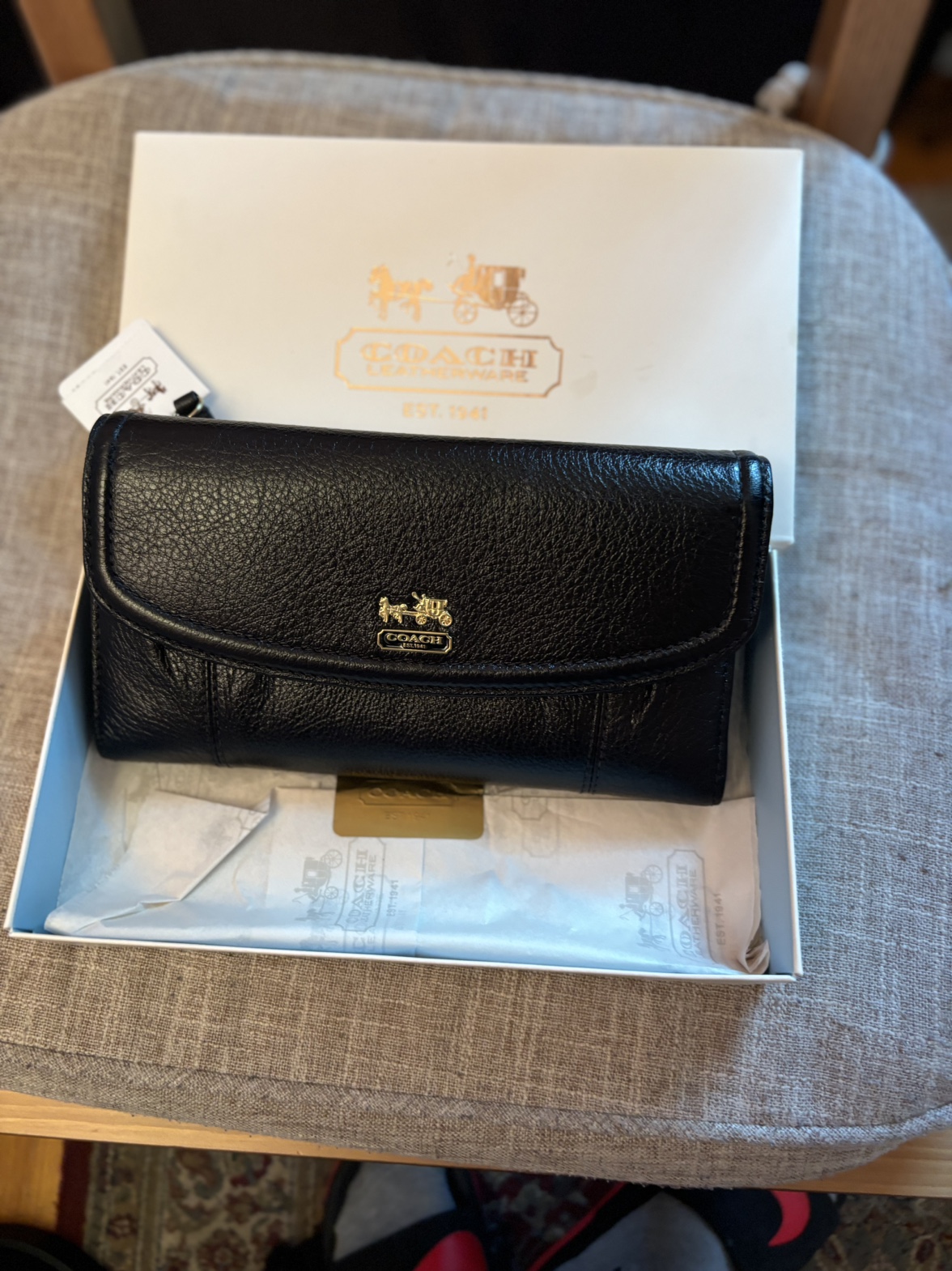 Coach Black Leather Wallet
