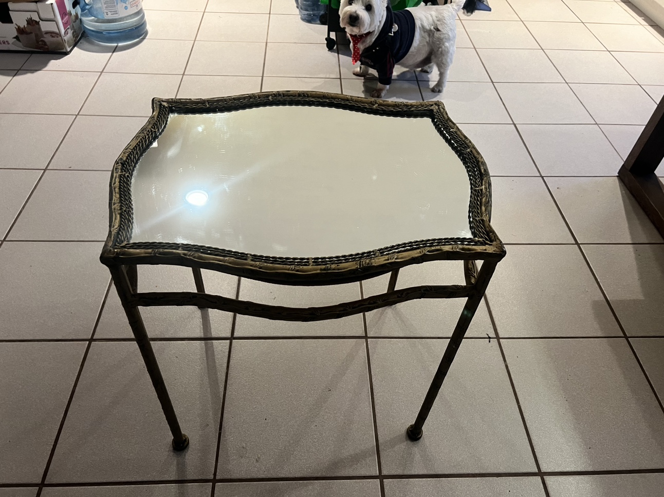 Gold Mirrored Table - photo 2
