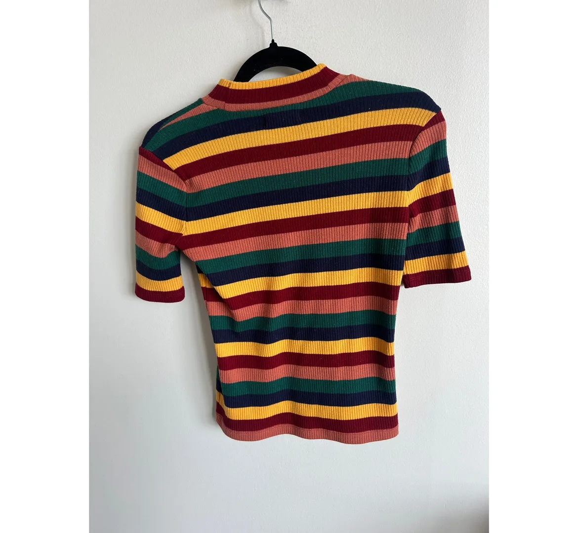 Madewell Striped Mock Neck Top thumbnail