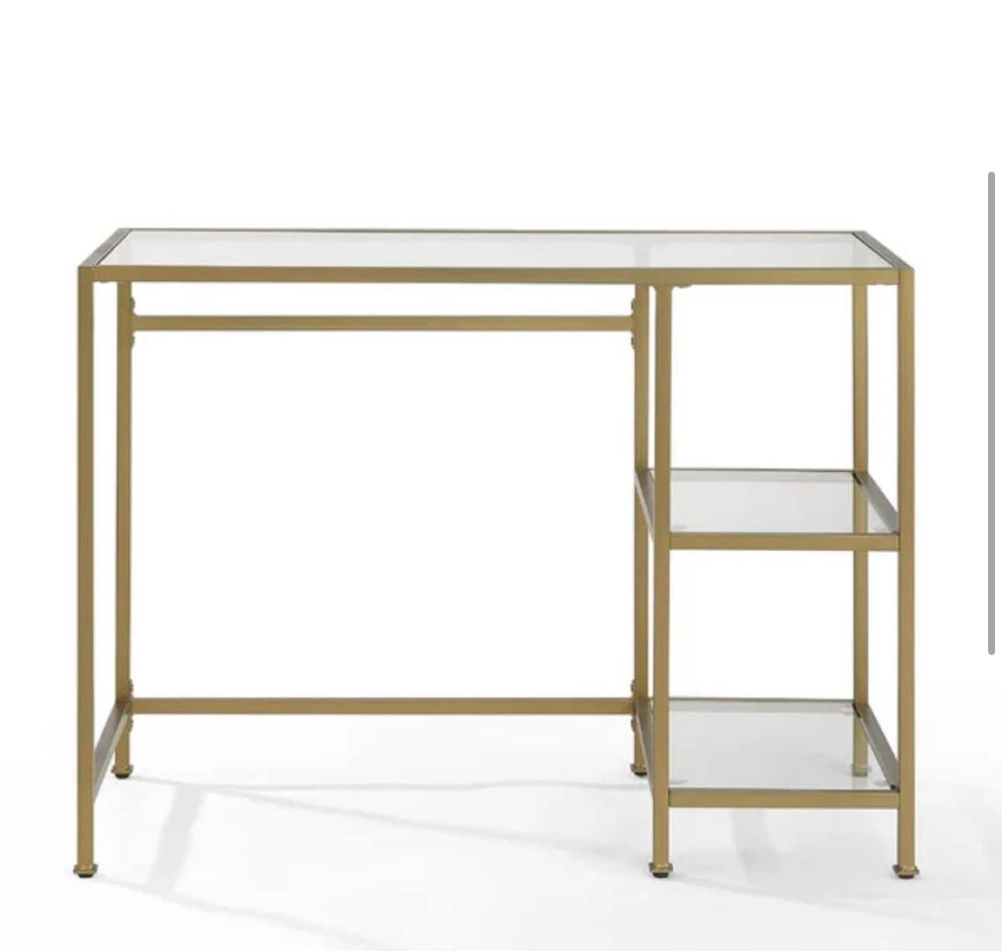 Gold Glass Desk