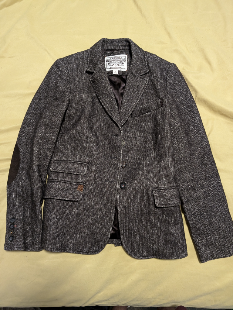 Banana Republic Tweed Blazer with Suede Elbow Patches