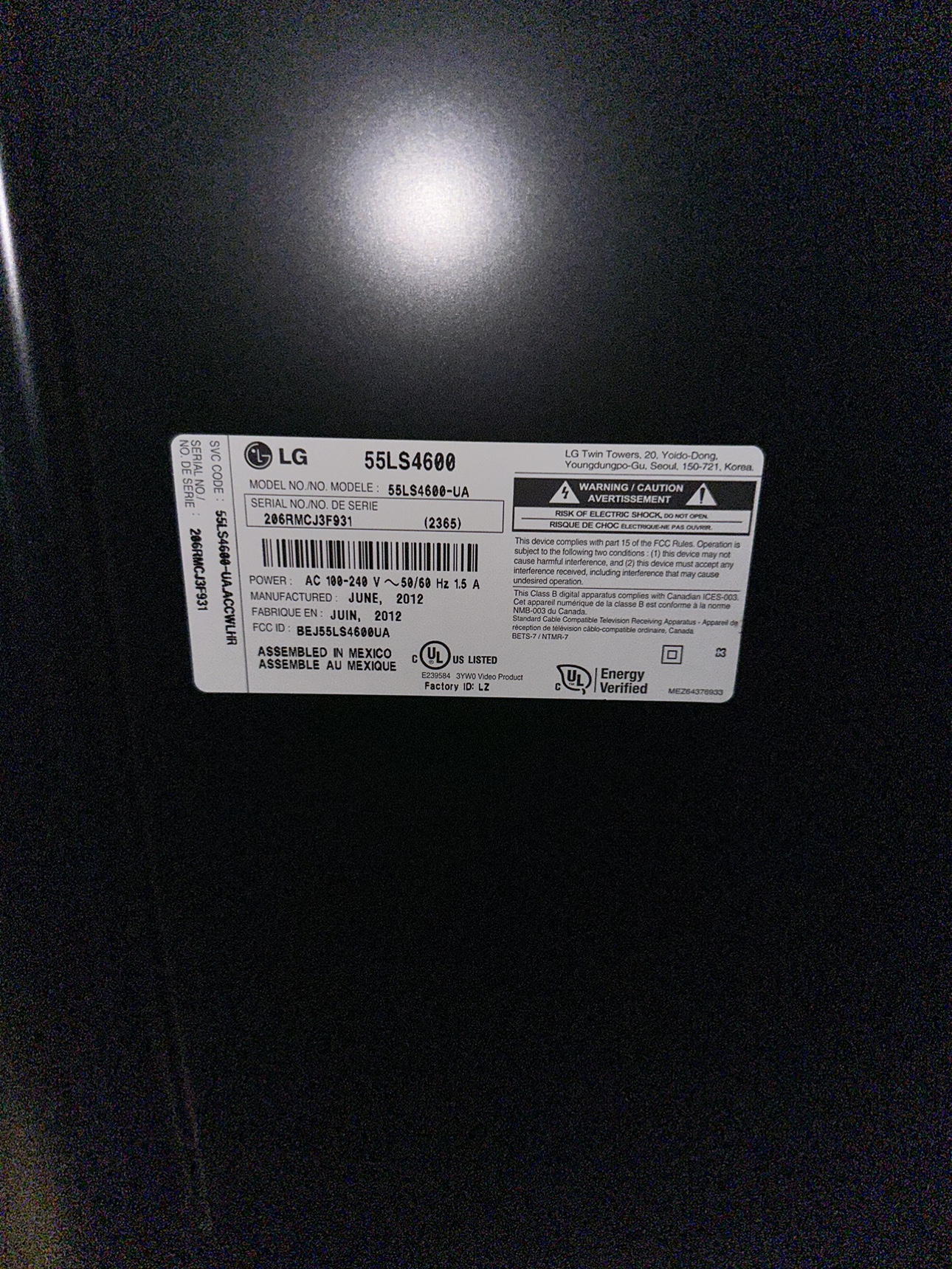 LG 55 Inch LED TV - photo 3