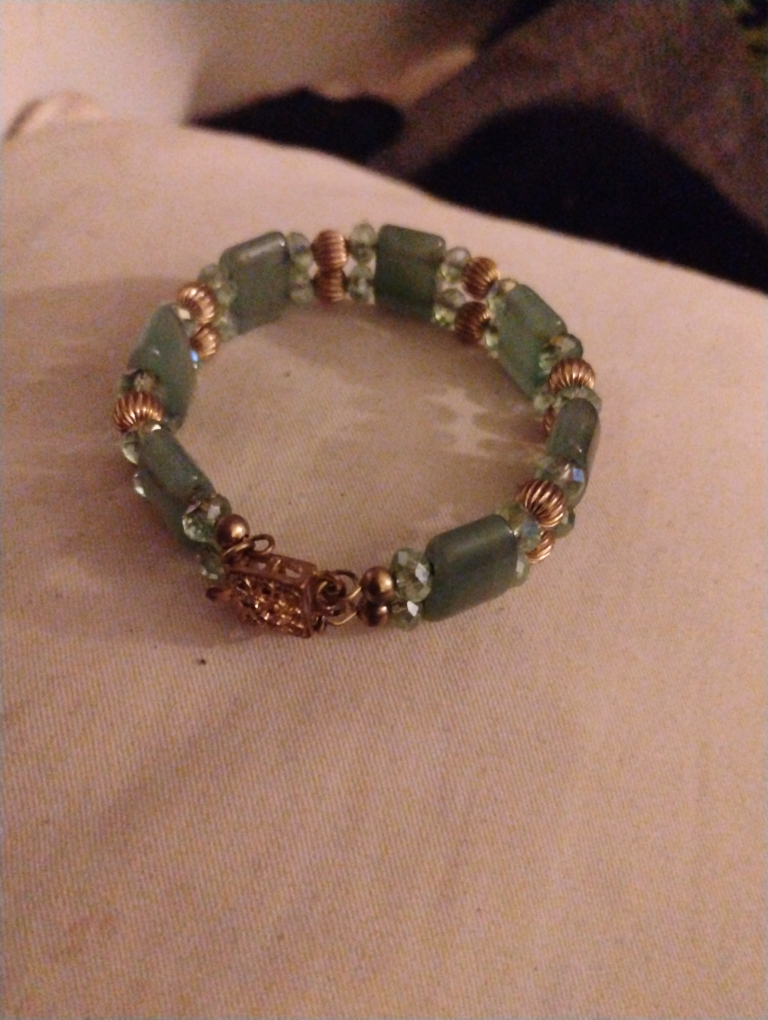 Vintage Green Stone Bracelet