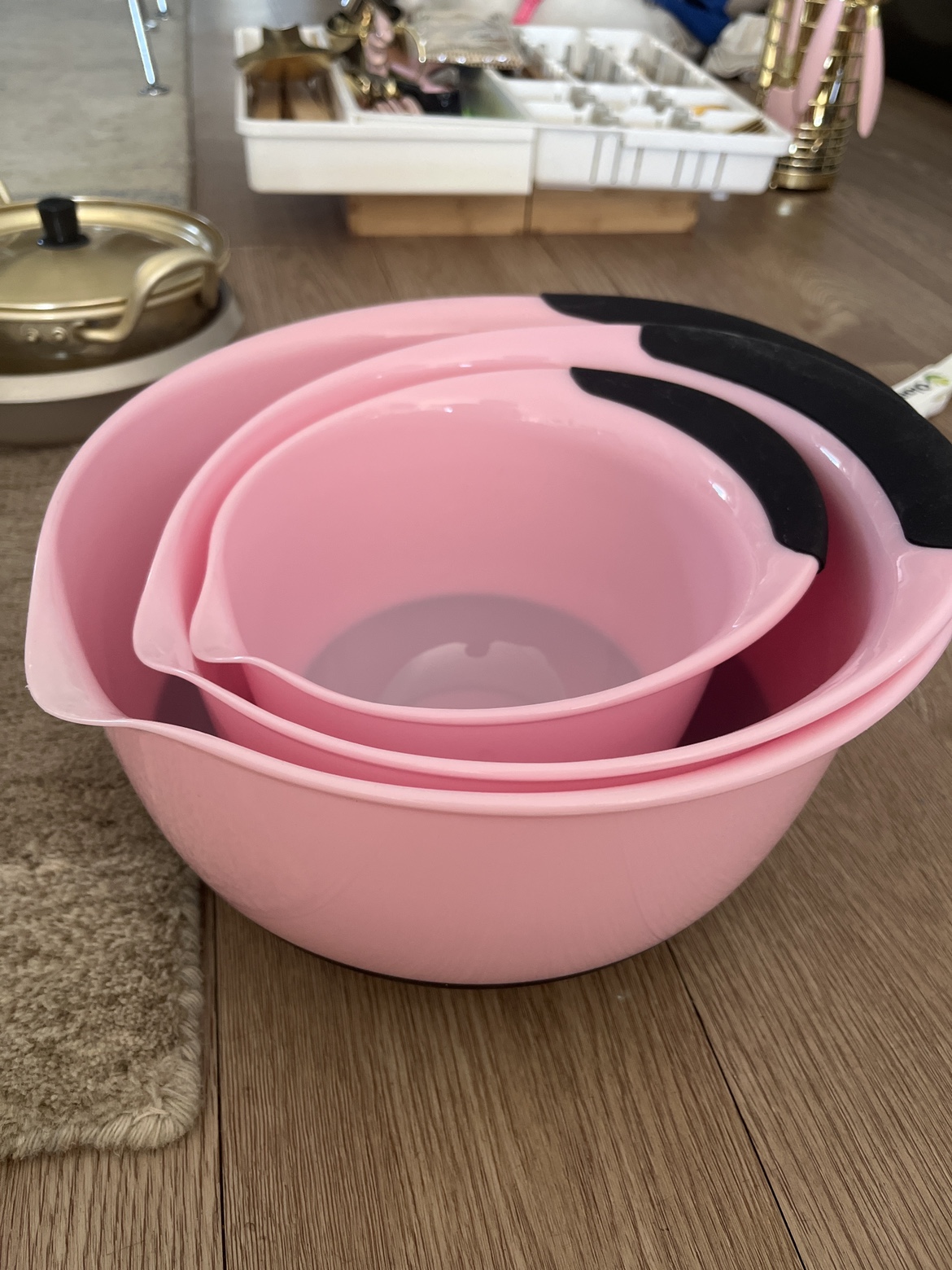 Pink Mixing Bowls