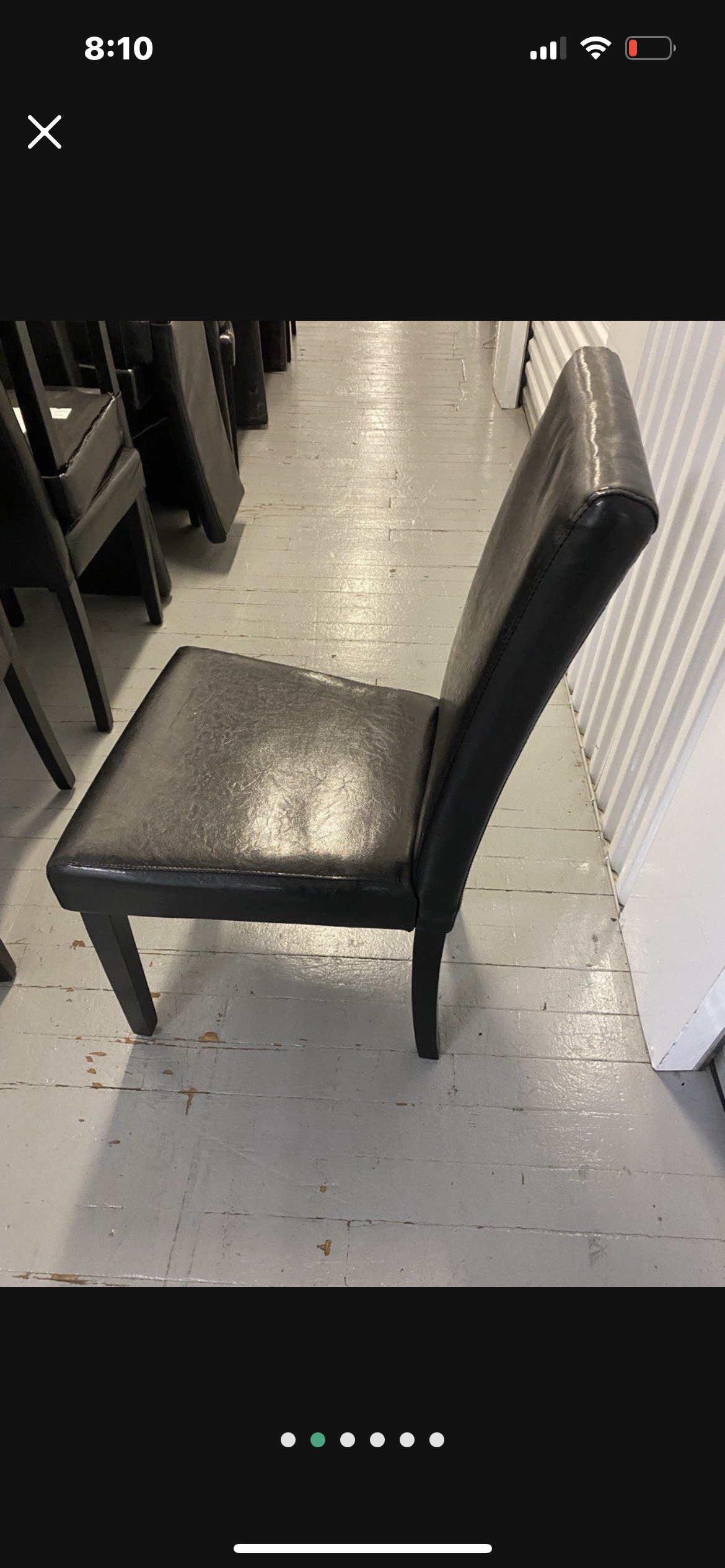 Black Leather Dining Chairs with high back