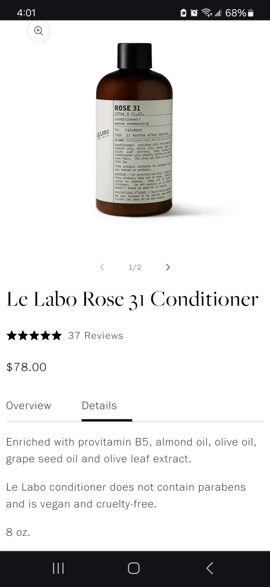 Brand New - Le Labo Rose 31 Conditioner image indicator(2)