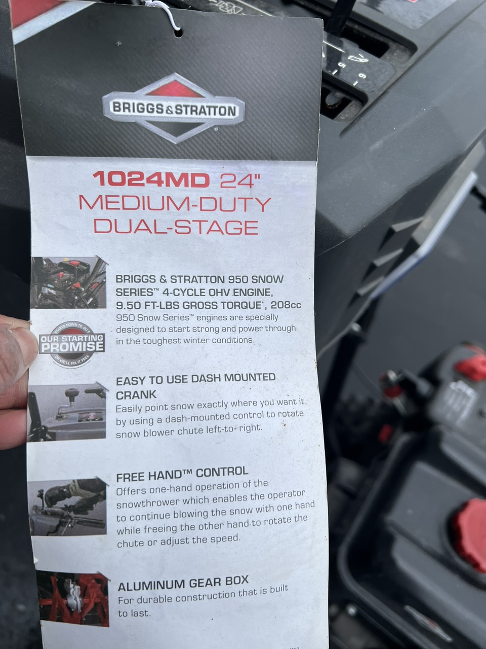 Briggs & Stratton 24" Two Stage Snow Blower - photo 2