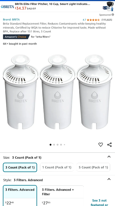 NEW 4 Brita Filters - photo 3