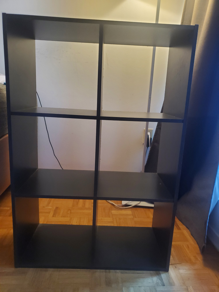 Black Cube Storage Shelf