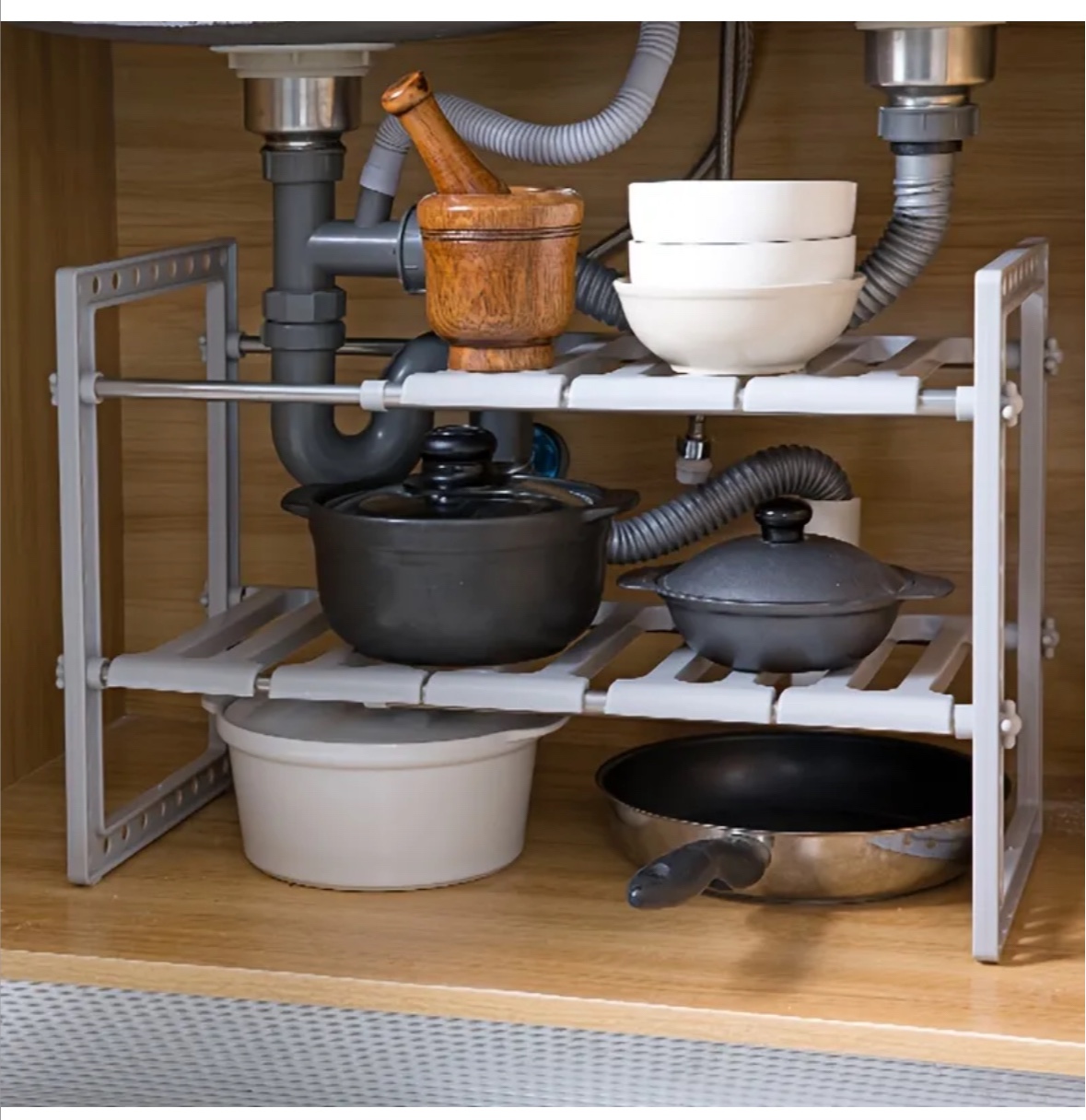 Two-Tier Storage Shelf under the sink - photo 3