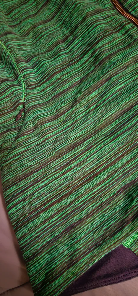 Lululemon Green Striped Jacket size 8 image indicator(5)